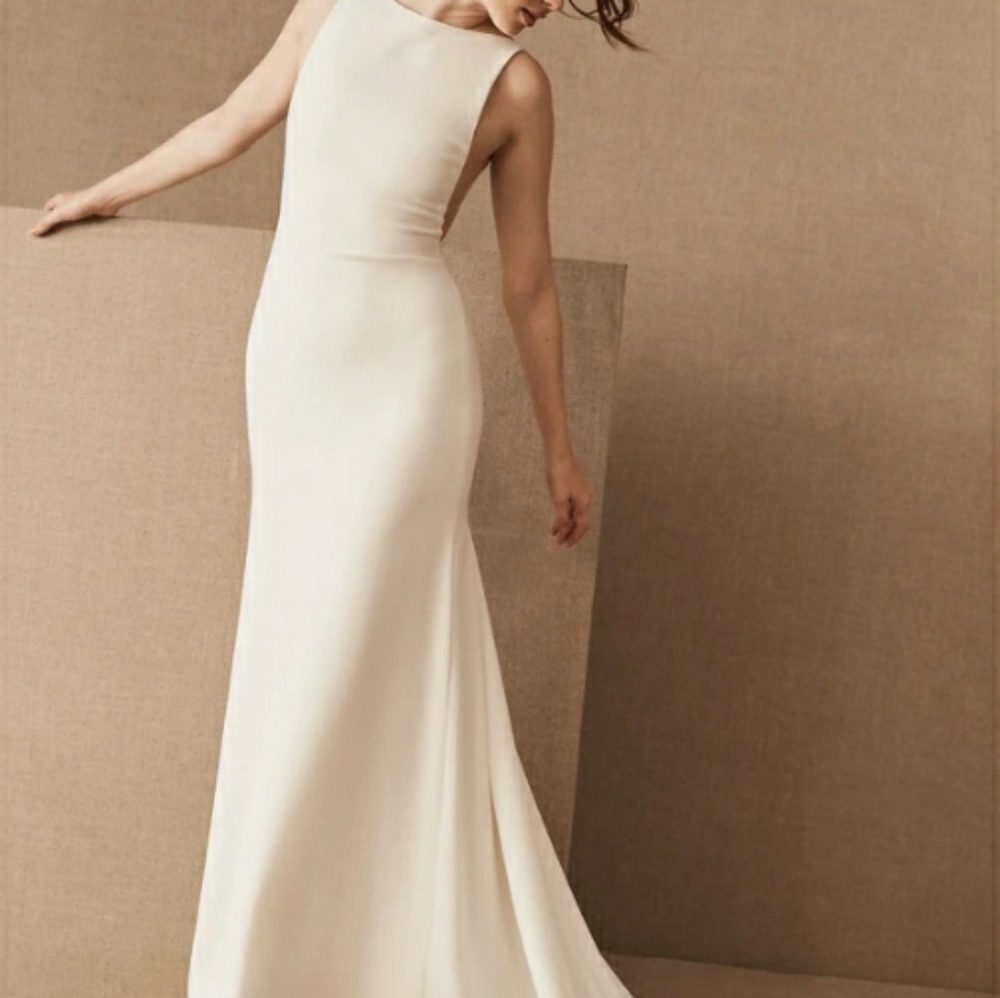 NWT Watters Wedding Gown Sleek Silk, Train SZ 15